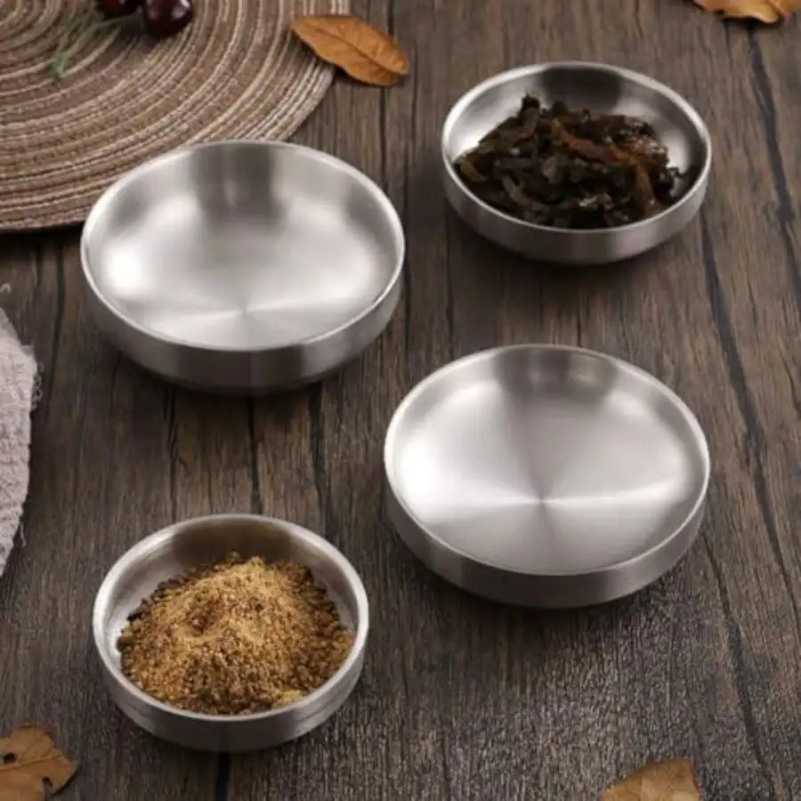 Stainless Steel Cat Bowl Round Cat Dishes Small Pet Food Bowl Puppy Wet Feeding Bowl Dog Wide Flat Dishes Cat Replacement Water