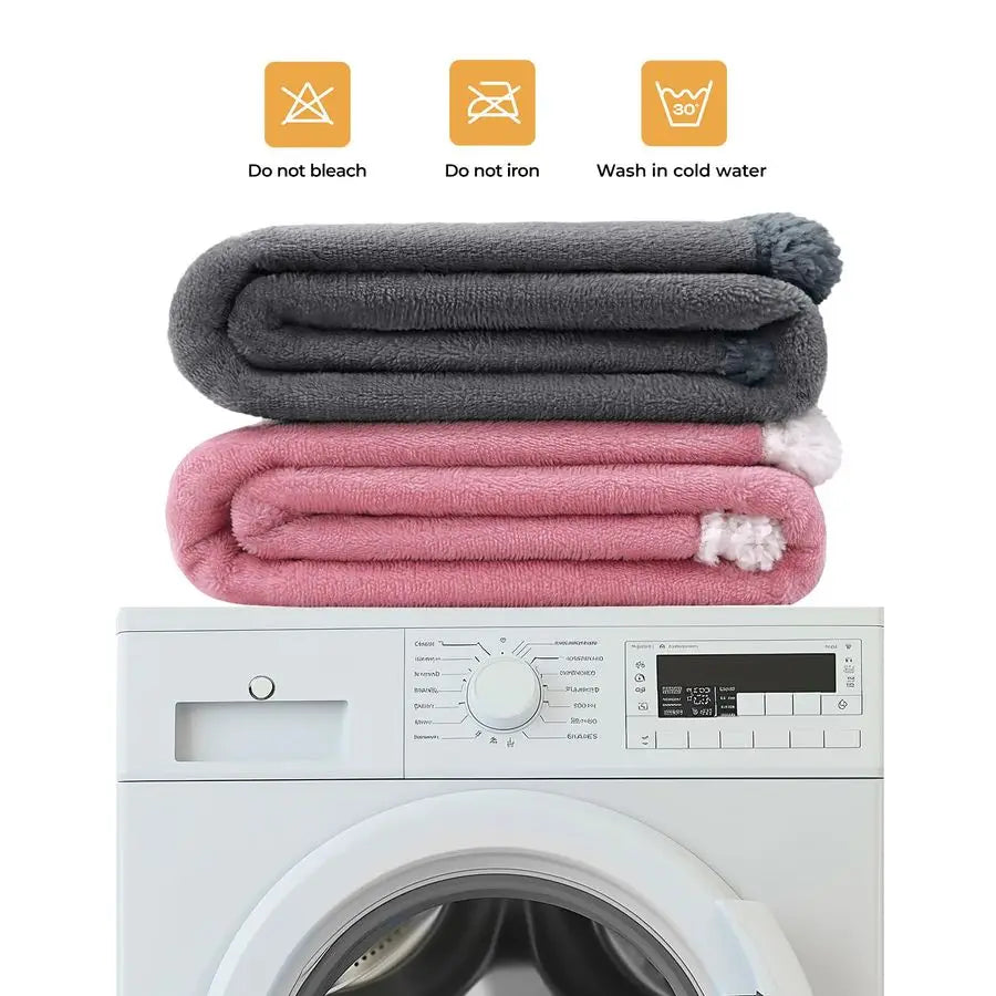 Waterproof Bed Blanket Washable, Soft Sherpa Fleece Puppy Reversible Throw Blankets for Medium Large Dog Cat, Furniture Cover Pr