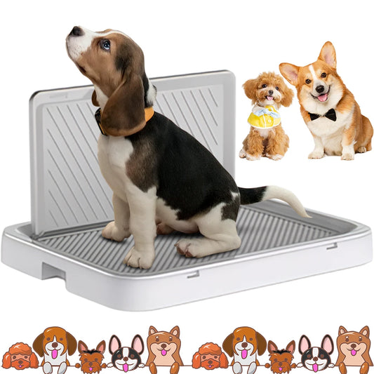 Dog Potty Tray with Pee Wall Pan Trainer Anti-Splash Pet Indoor Dog Training Toilet Pet Dog Toilet Puppy Kitten Cleaning Tool