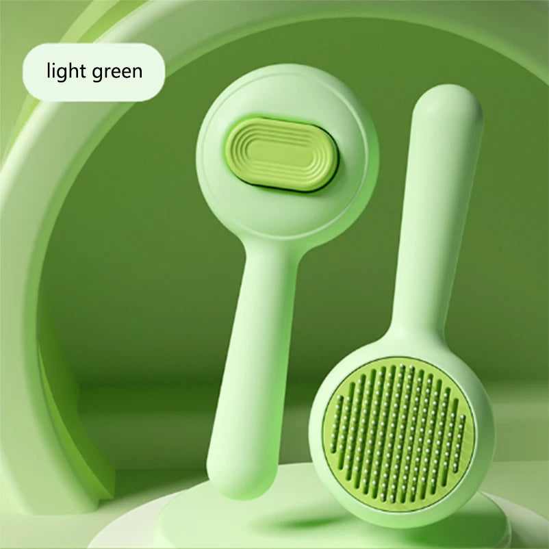 Pet self-cleaning comb cat comb pet wire brush self-cleaning steel needle comb pet supplies