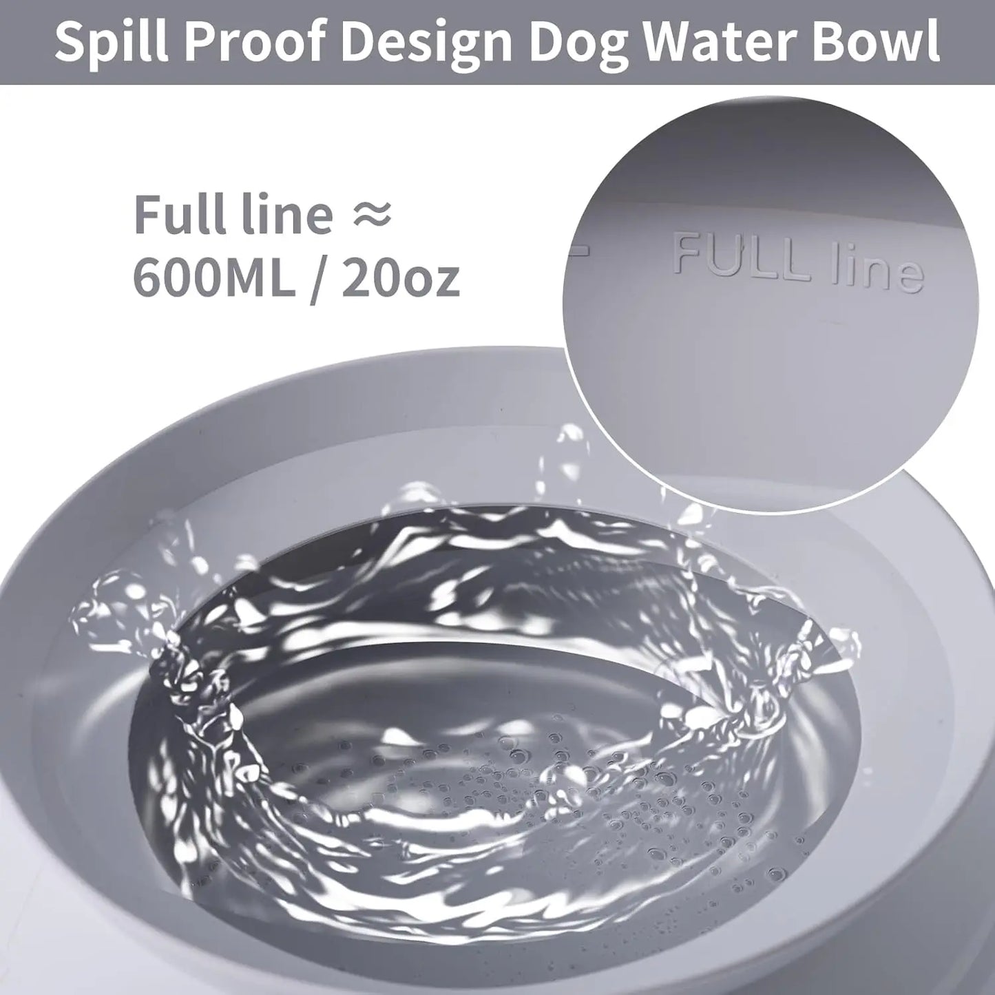Collapsible Spill-Proof Dog Travel Bowl for Cars, No Splash Design, Portable Pet Water Dish for Road Trips