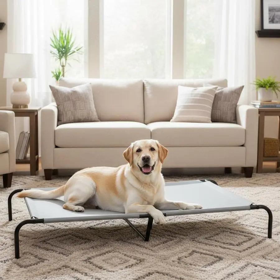 Cooling Elevated Breathable Pet Bed For Dog, XLarge 60.1 x 37.1 x 8.9 Inches, 1 count, Grey
