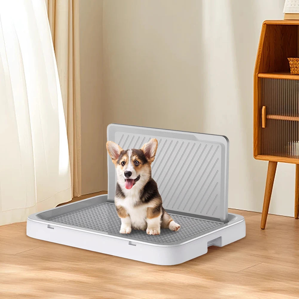 Dog Potty Tray with Pee Wall Pan Trainer Anti-Splash Pet Indoor Dog Training Toilet Pet Dog Toilet Puppy Kitten Cleaning Tool