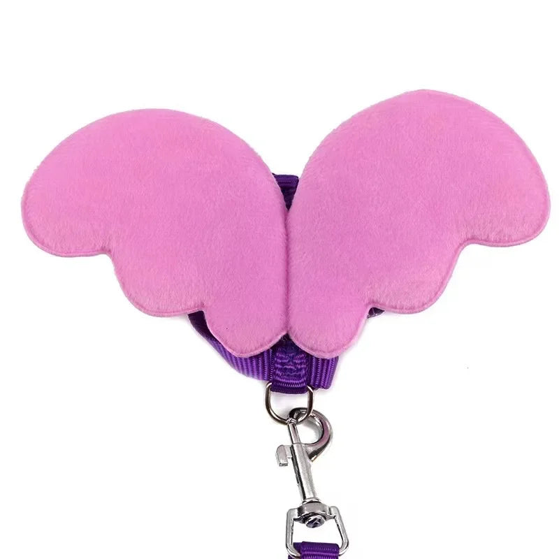 1pc Angel Wings Pet Harness and Handle Set for Cats and Small Dogs Leash Rabbit Leash Cat Leash Retractable Adjustable Chest