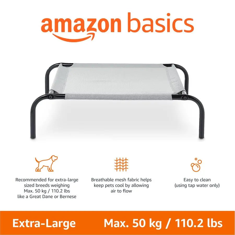 Cooling Elevated Breathable Pet Bed For Dog, XLarge 60.1 x 37.1 x 8.9 Inches, 1 count, Grey