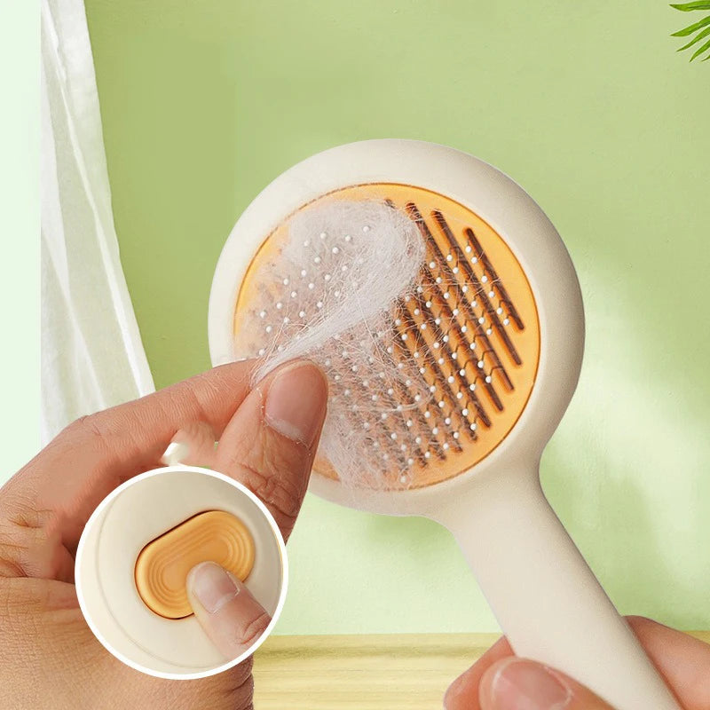 Pet self-cleaning comb cat comb pet wire brush self-cleaning steel needle comb pet supplies