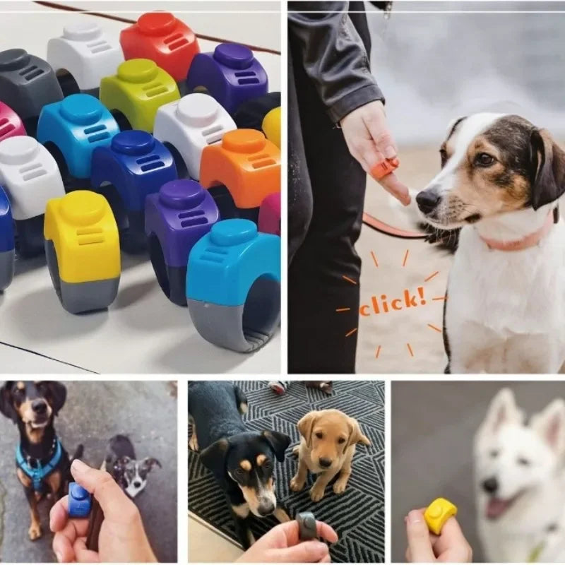 Pet Clicker Ring  for Dog Cat Horses Bird  Mini Finger Clickers Training Equipment Obedience Behavior Scientific 1pcs