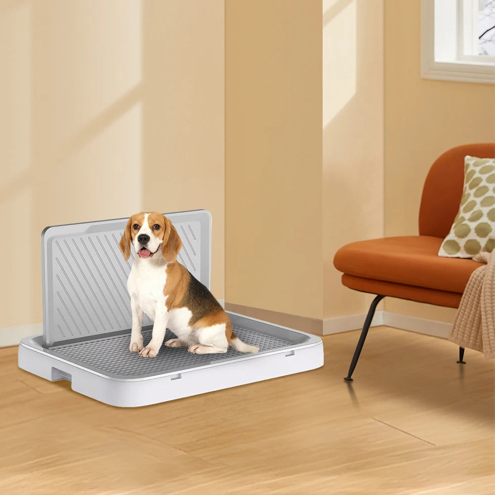 Dog Potty Tray with Pee Wall Pan Trainer Anti-Splash Pet Indoor Dog Training Toilet Pet Dog Toilet Puppy Kitten Cleaning Tool